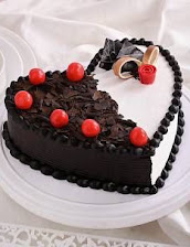 Heart black forest cake